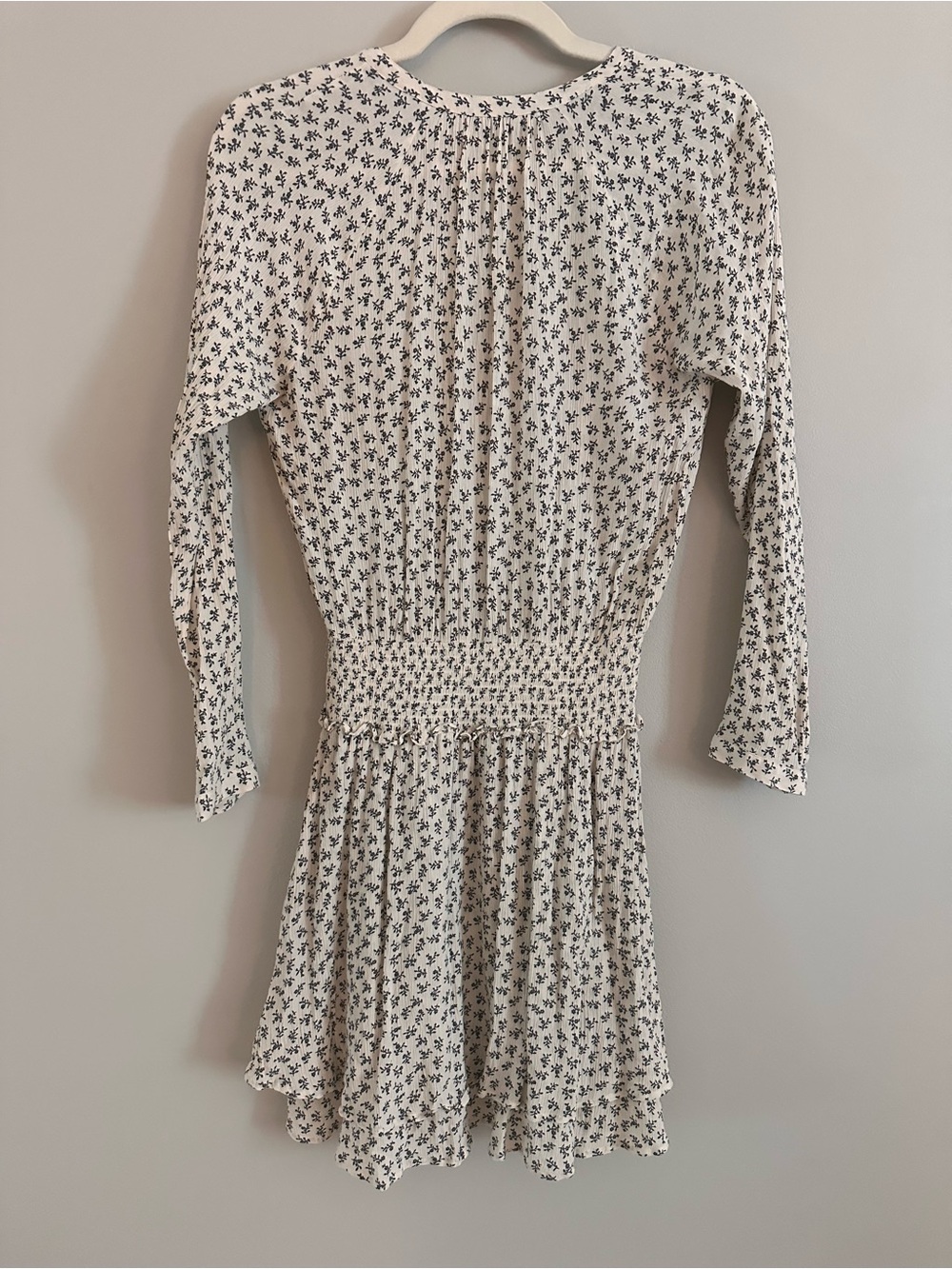 Rails Jasmine Mini Dress Petite Floral Smocked Waist Long Sleeve XS - Picture 5 of 11